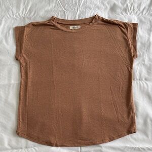 Madewell Dusty Rose Linen Tee